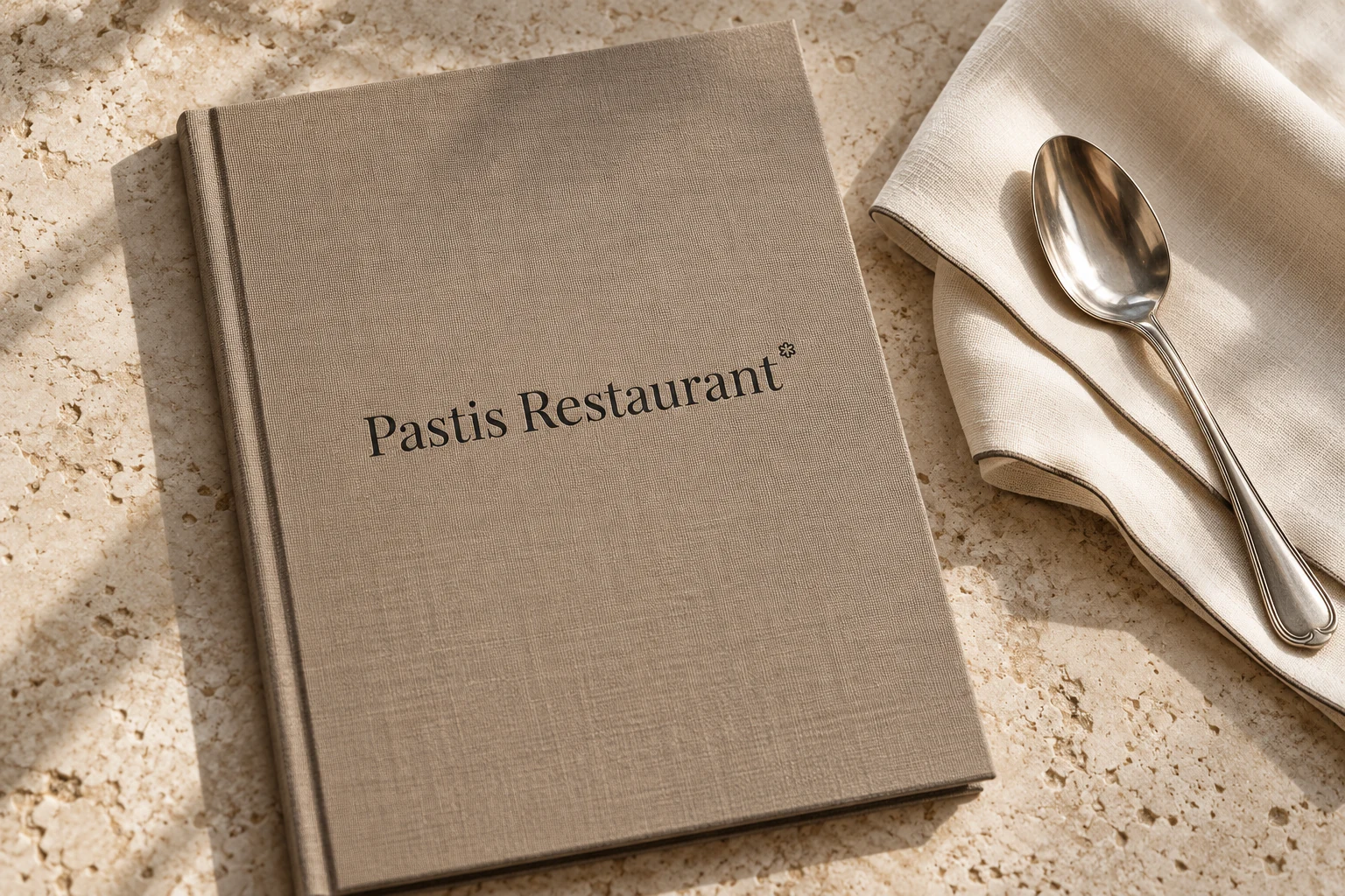 Mise en scène du logo · Pastis Restaurant