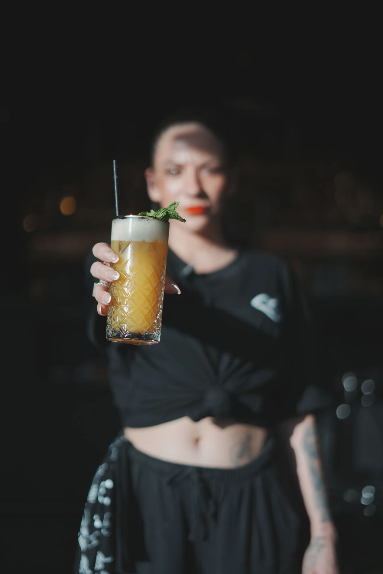 Um cocktail apresentado no bar &mdash; Muchacha